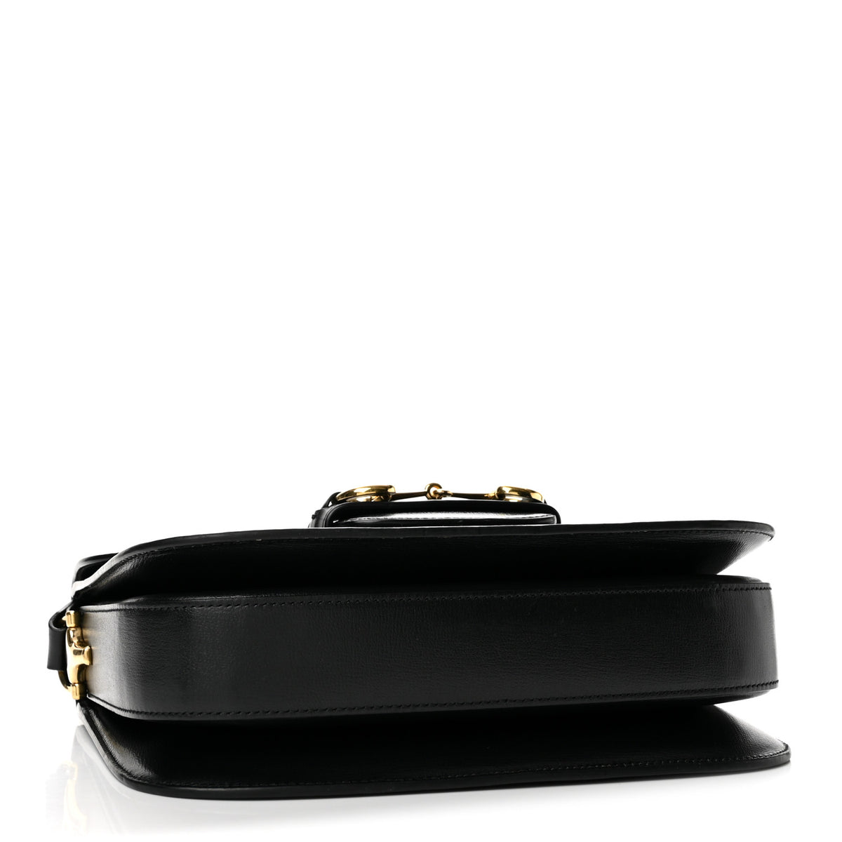 Azalea Calfskin Horsebit 1955 Shoulder Bag Black Black