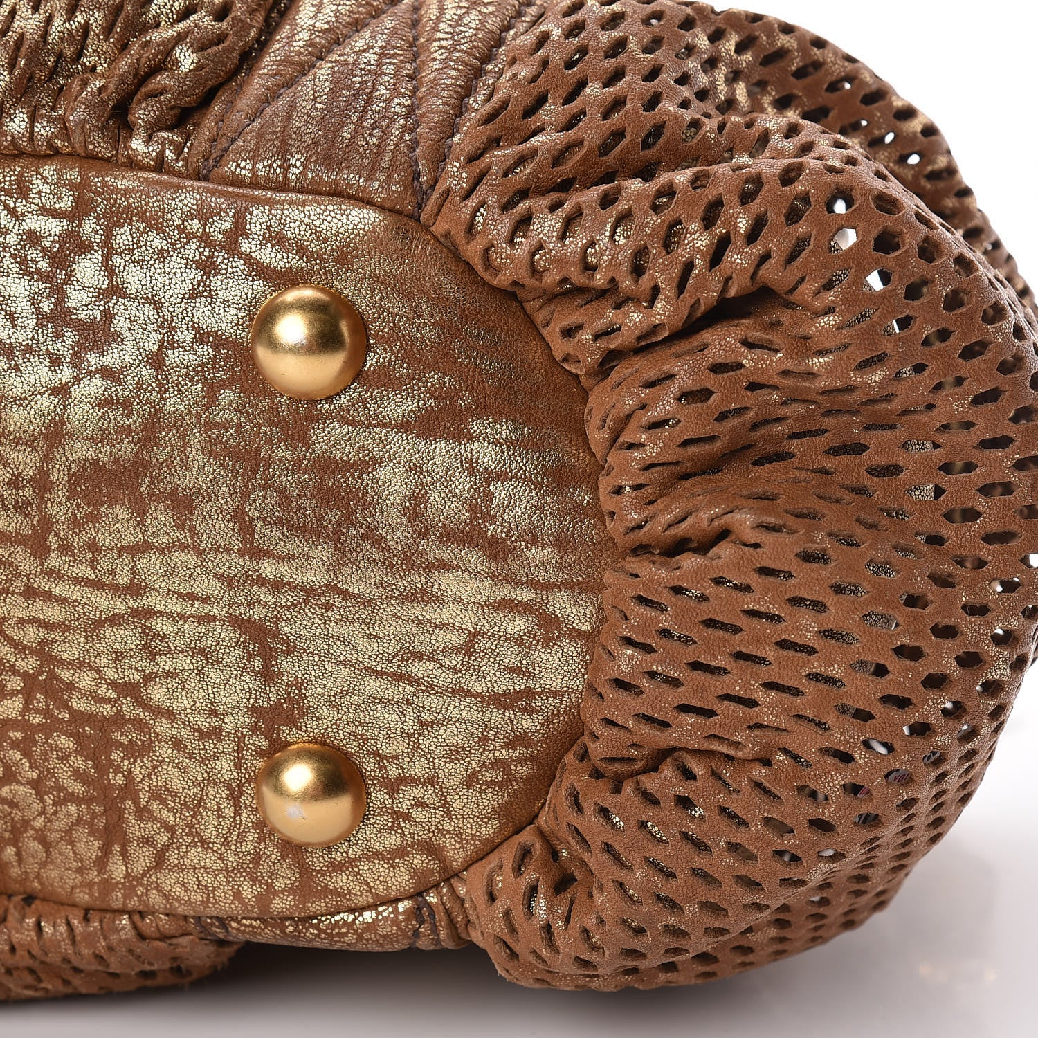 Miu Miu Metallic Nappa Perforated Satchel 10 of 10