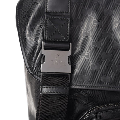 Gucci Imprime Monogram Large Interlocking G Double Buckle Backpack Black 10 of 14
