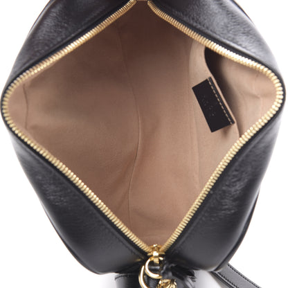 Gucci Monogram Matelasse Diagonal Small GG Marmont Chain Shoulder Bag Beige Black 5 of 11