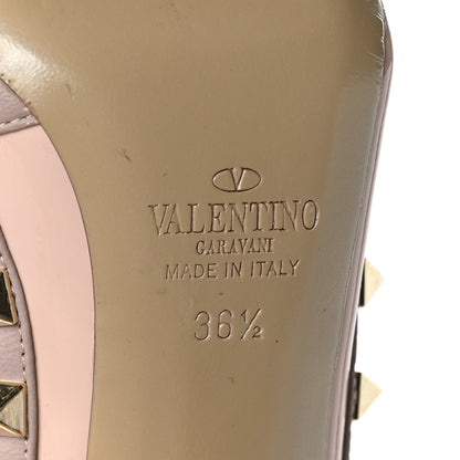 Valentino Garavani Patent Nappa Rockstud Ankle Strap 100mm Pumps 36.5 Water Rose Poudre 8 of 10