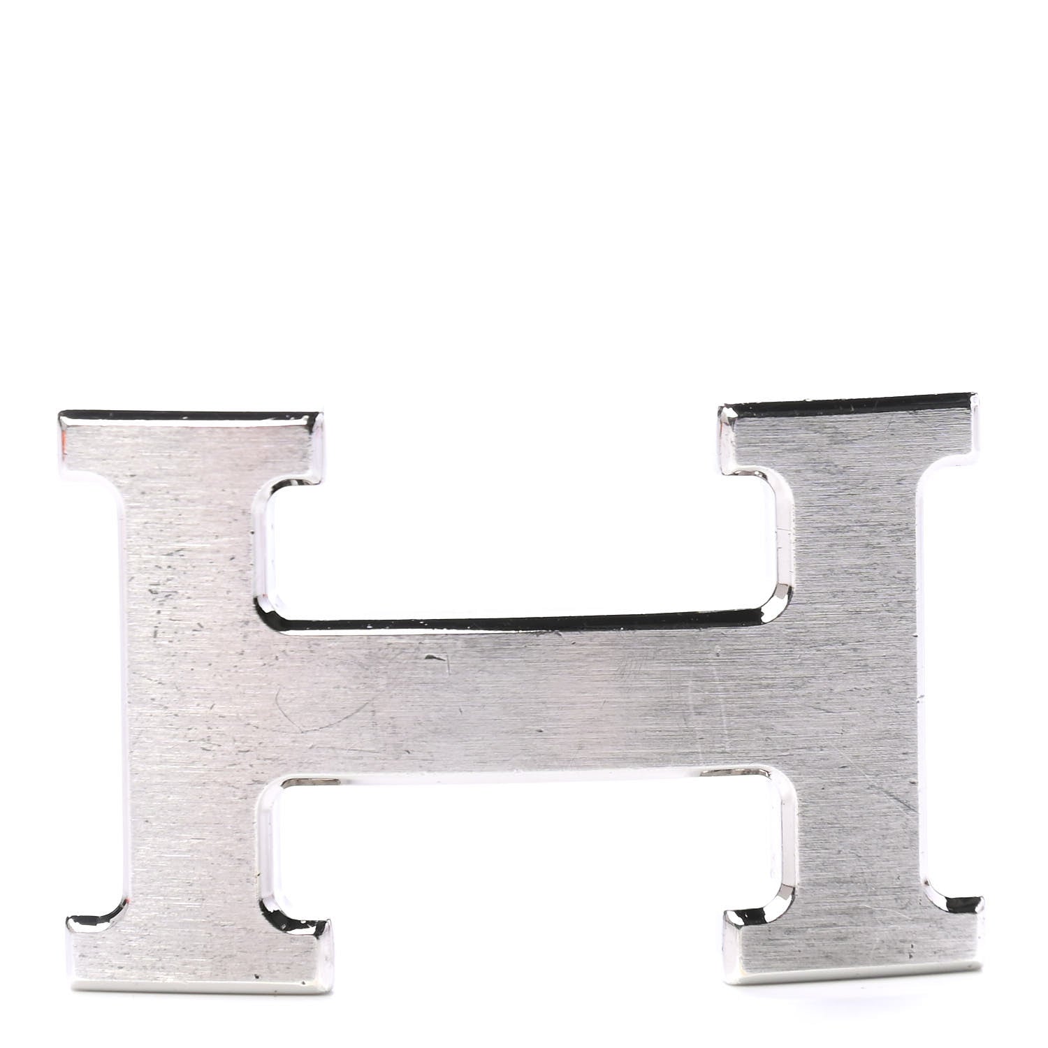 Hermes Brushed Palladium 32mm H Belt Buckle 1 of 3