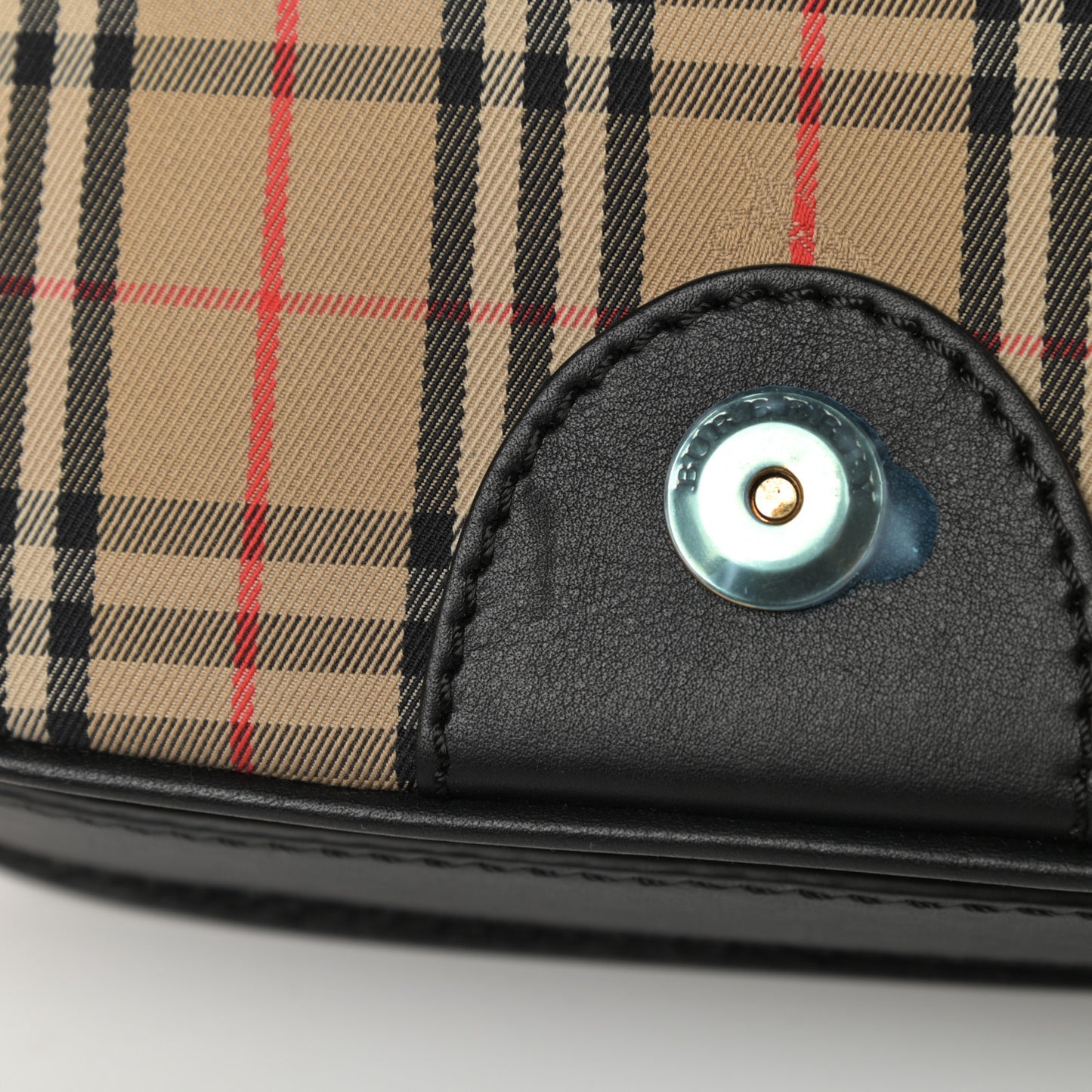 Smooth Calfskin 1983 Knight Check Link Shoulder Bag Black