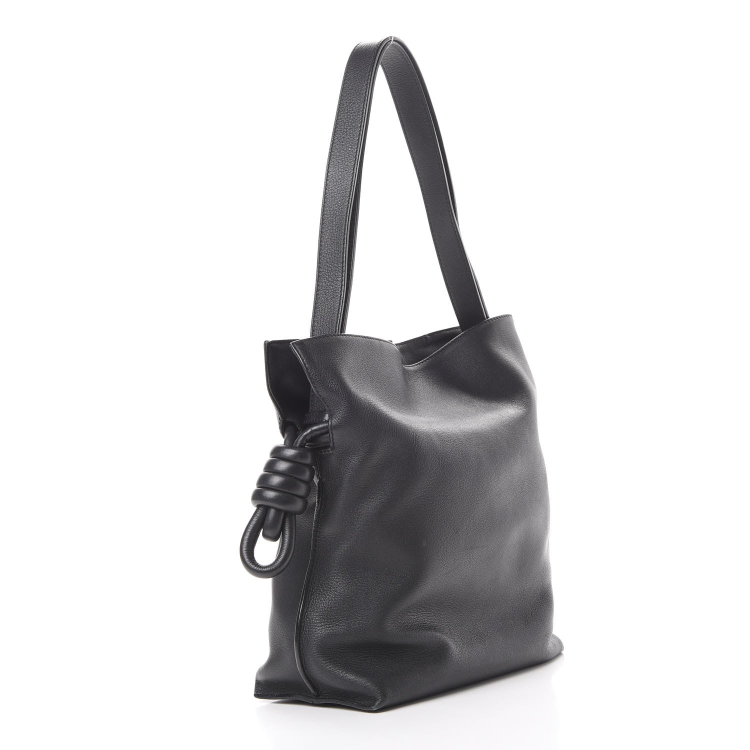 Loewe Calfskin Small Flamenco Knot Bag Black 2 of 9