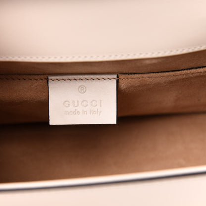 Gucci Calfskin Animal Studs Mini Sylvie Top Handle Bag White 6 of 11