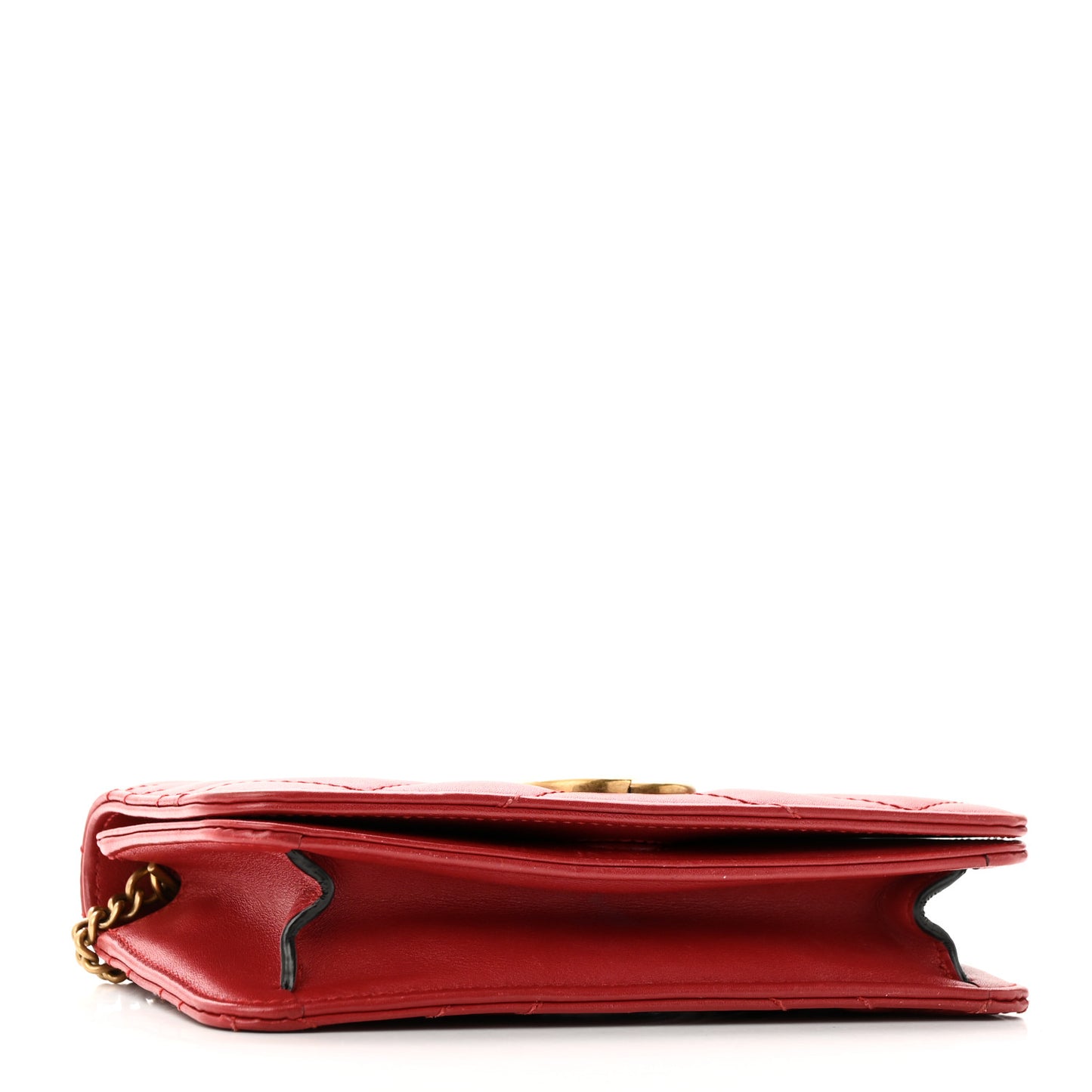 Calfskin Matelasse GG Marmont Mini Bag Hibiscus Red