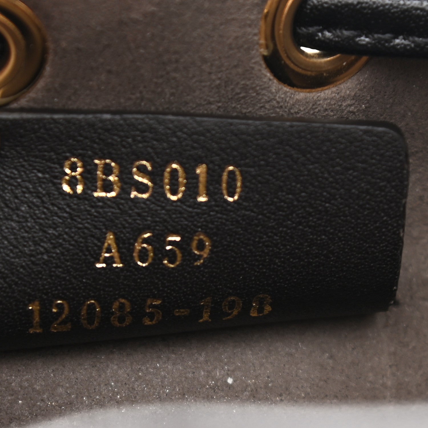 Fendi Vitello Liberty F is Fendi Bi-Color FF 1974 Embossed Mini Mon Tresor Bucket Bag Maya Black 7 of 12