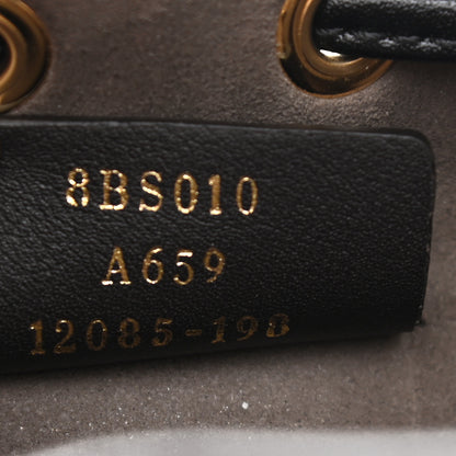 Fendi Vitello Liberty F is Fendi Bi-Color FF 1974 Embossed Mini Mon Tresor Bucket Bag Maya Black 7 of 12