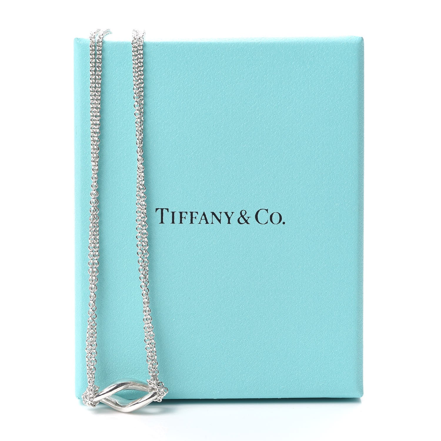 Tiffany Sterling Silver Figure 8 Pendant Necklace 6 of 6