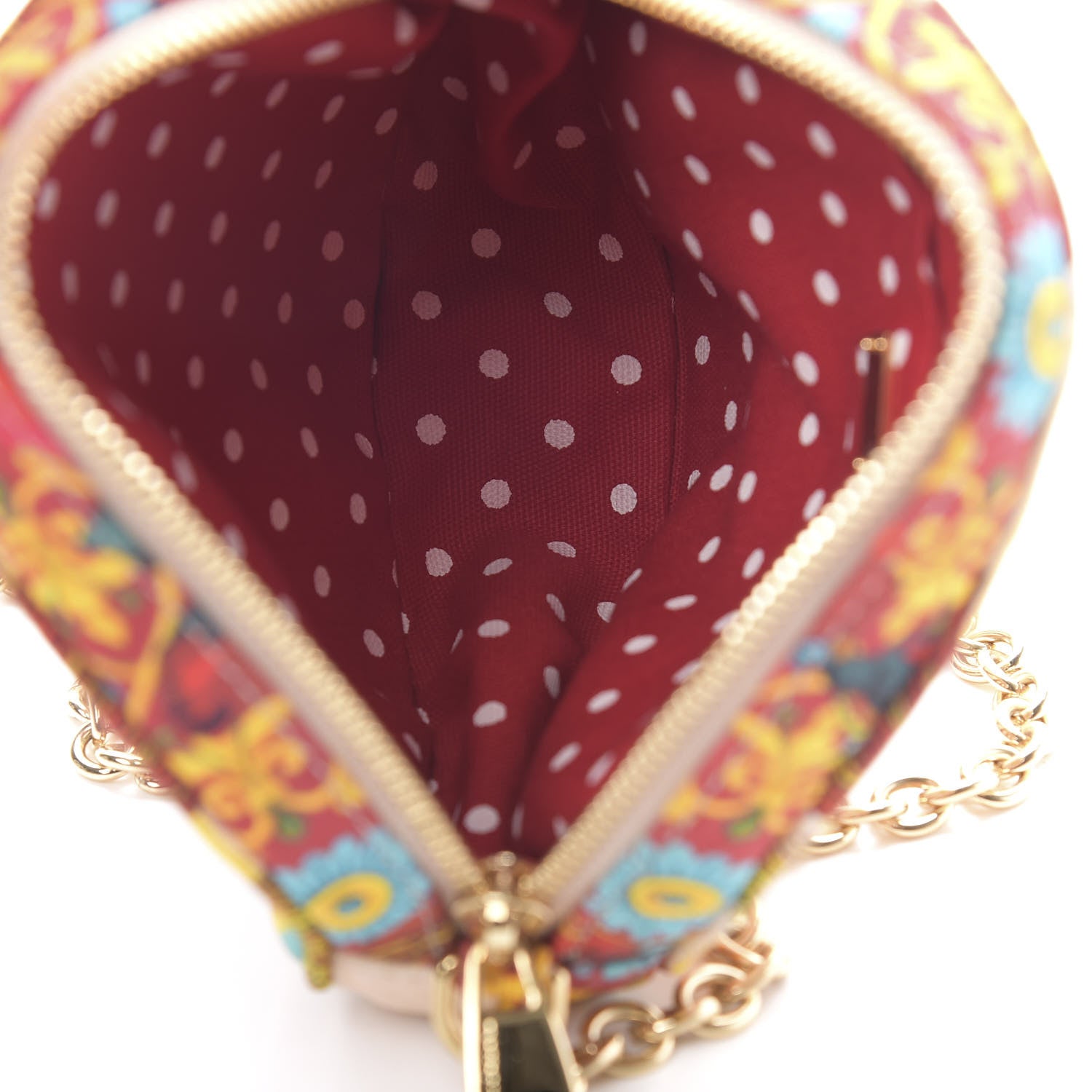 Dolce & Gabbana Fabric Floral Print Round Crossbody Multicolor 5 of 9