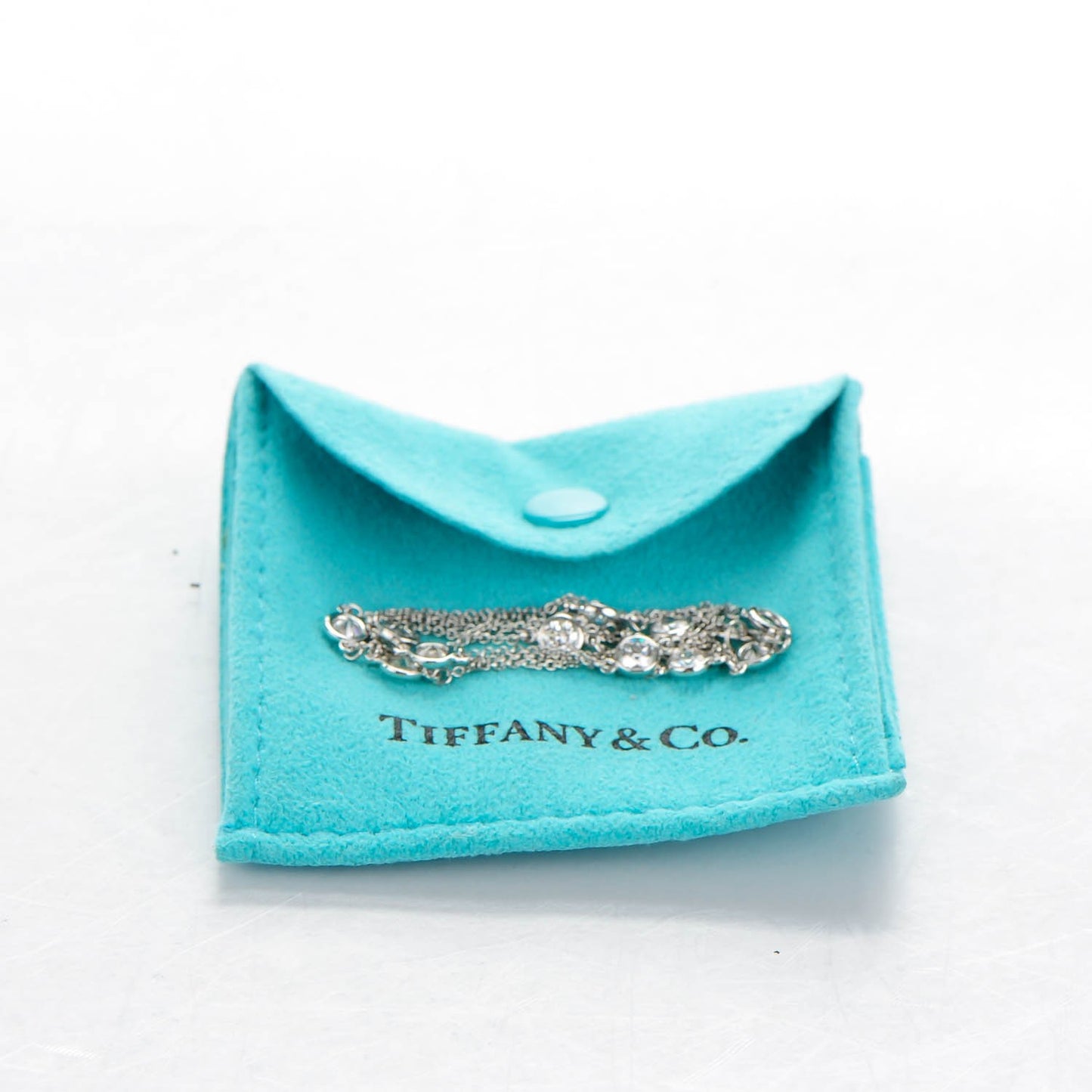 Platinum Diamond .33ctw Elsa Peretti Diamonds by the Yard Station Necklace