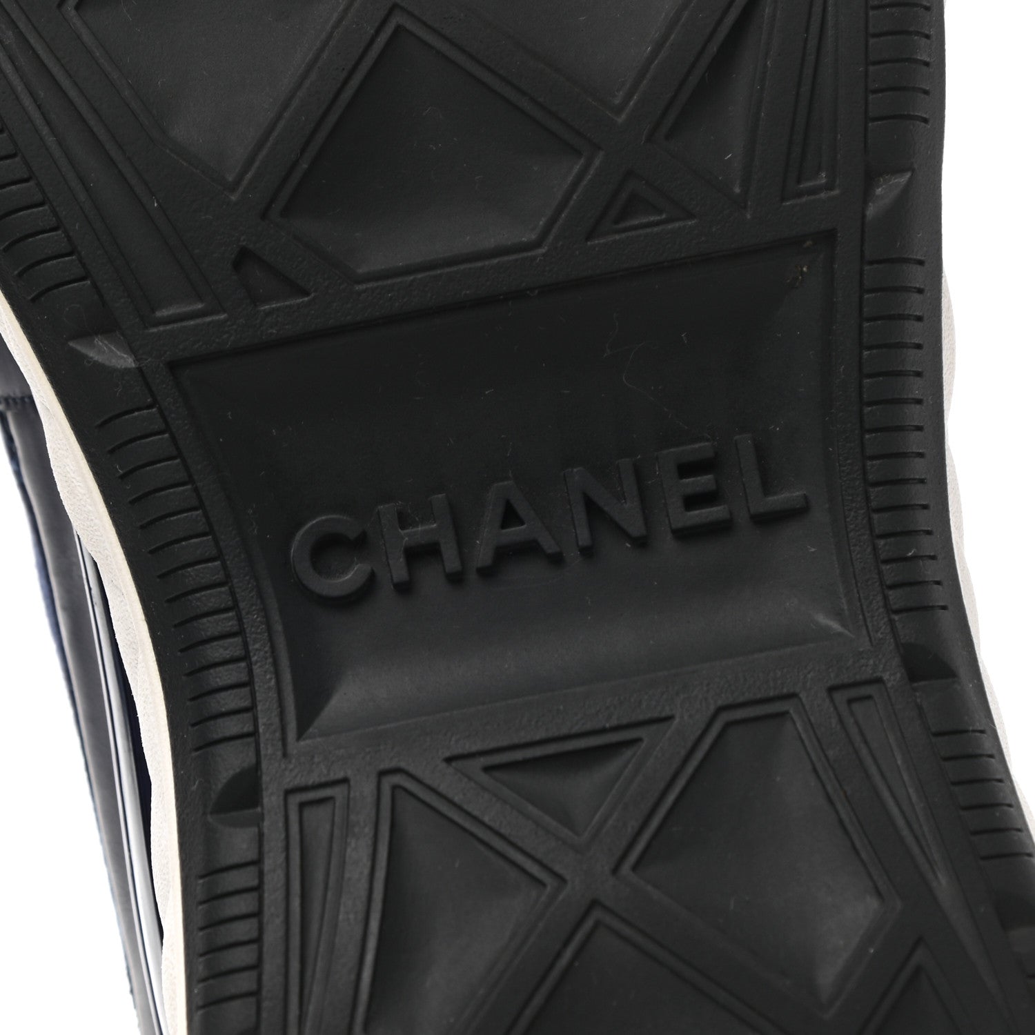 Chanel Velvet Calfskin Mixed Fibers Mens CC Sneakers 45 Blue Black 6 of 9