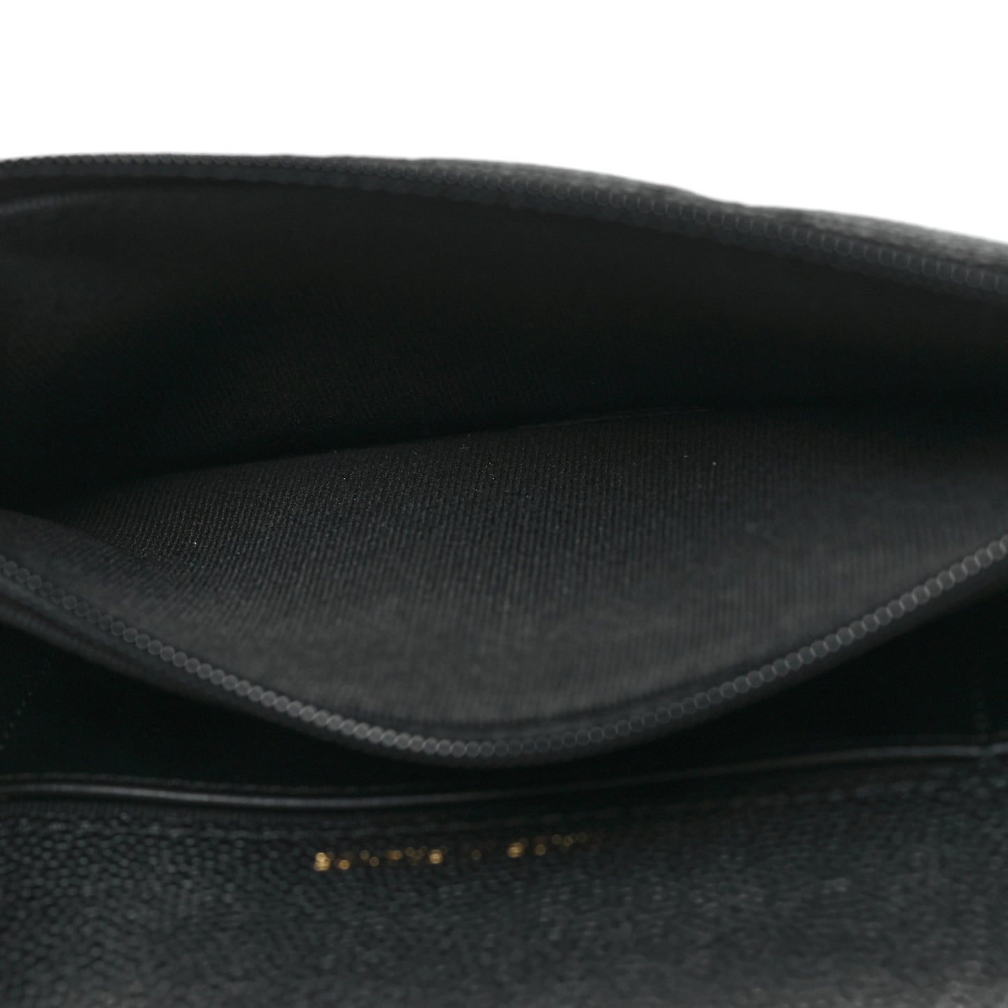 Caviar Quilted Enamel Coco Casino Flap Phone Holder With Chain Black