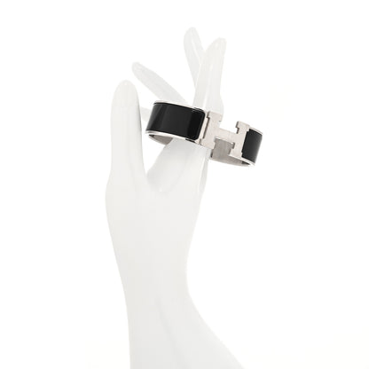 Hermes Enamel Wide Clic Clac H Bracelet PM Black 2 of 5