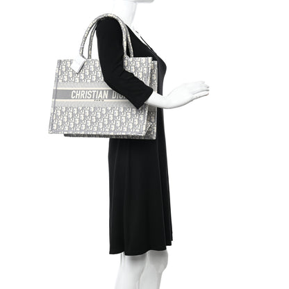Christian Dior Oblique Medium Book Tote Grey 2 of 14