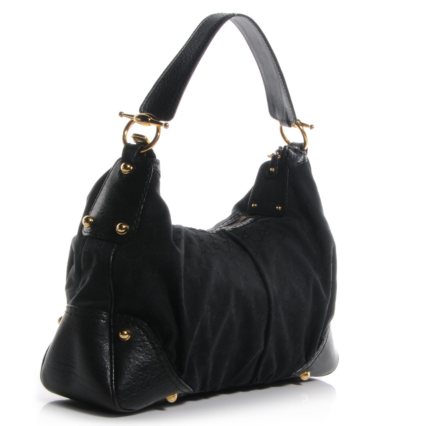 Monogram GG Medium Jockey Hobo Black