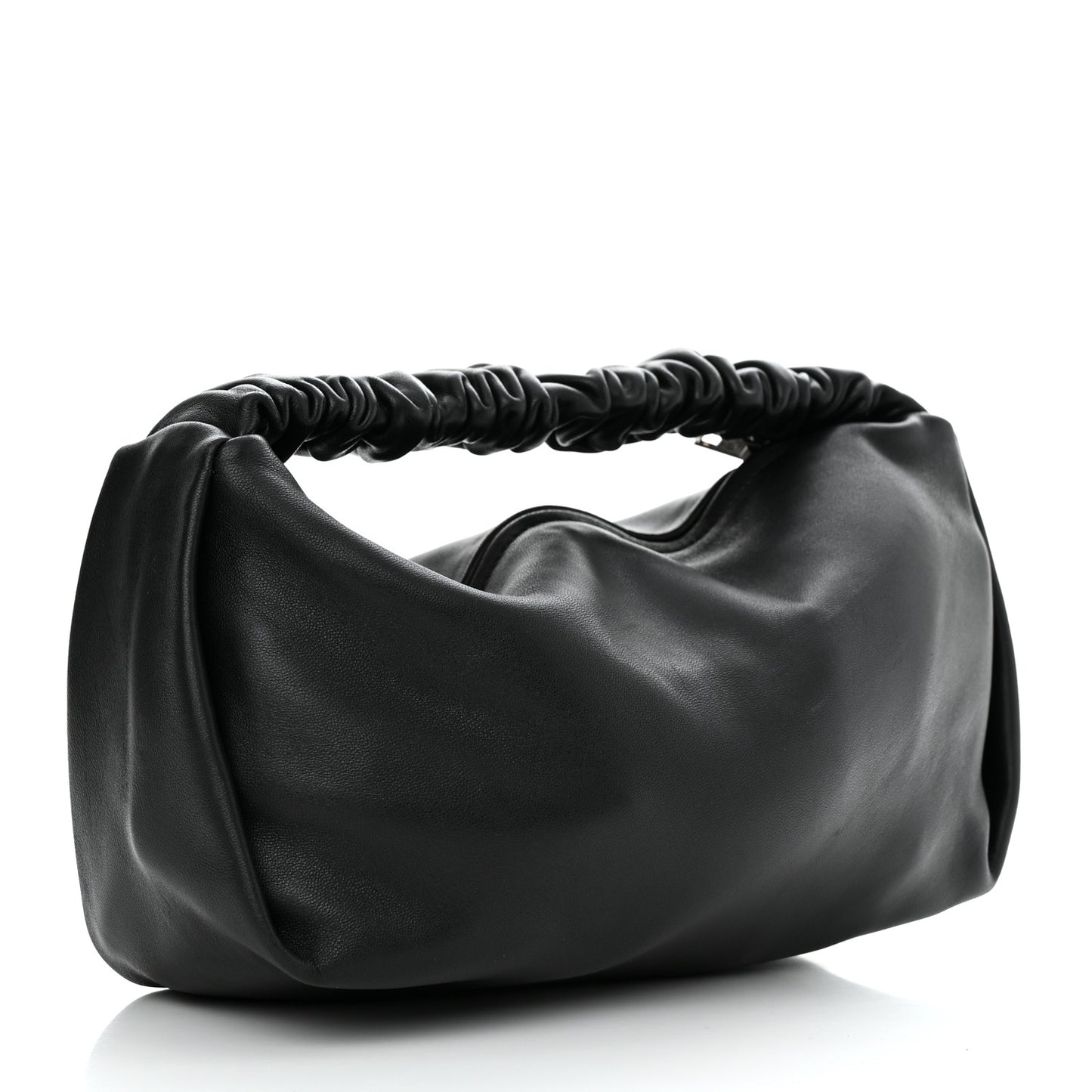 Lambskin Mini Scrunchie Bag Black