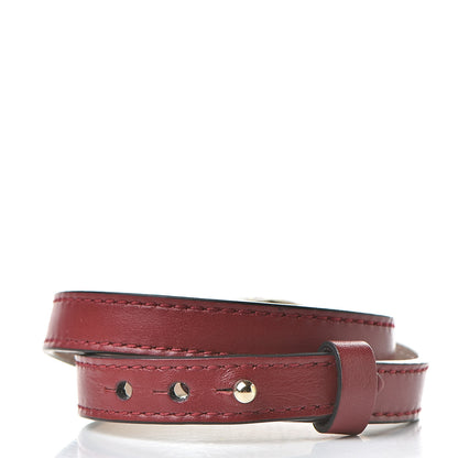 Bulgari Calfskin Serpenti Forever Double Coil Bracelet S Ruby Red 3 of 6