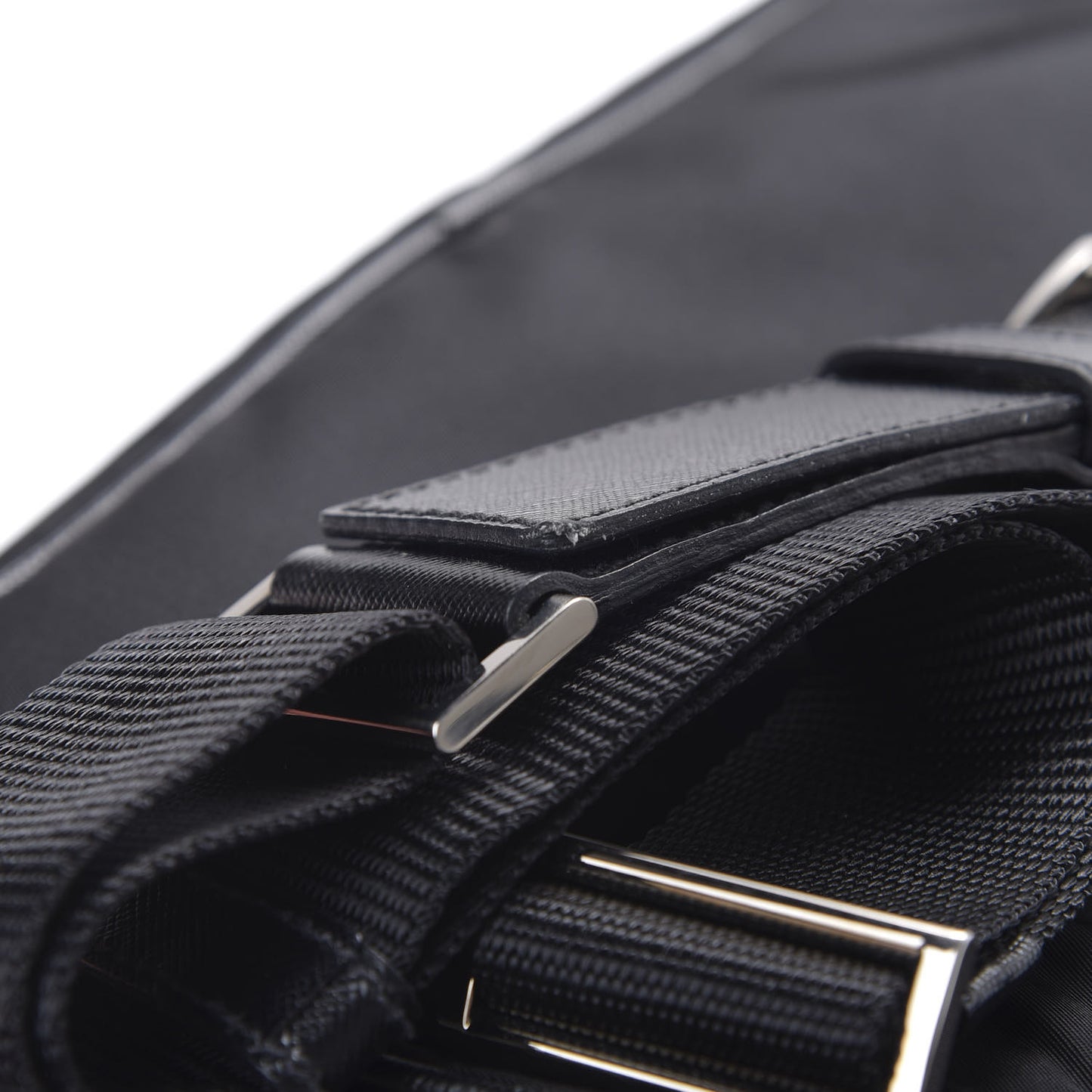 Tessuto Nylon Saffiano Belt Bag Black