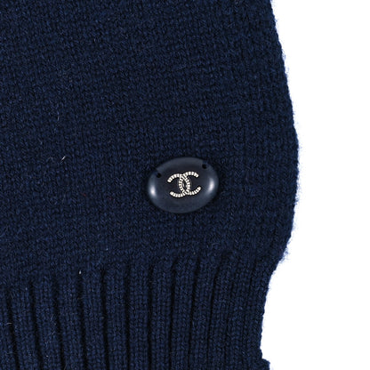 Chanel Cashmere Gabrielle Coco Scarf Navy Multicolor 4 of 5