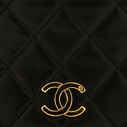 Chanel Lambskin Quilted Mini Single Flap Bag Black 13 of 15