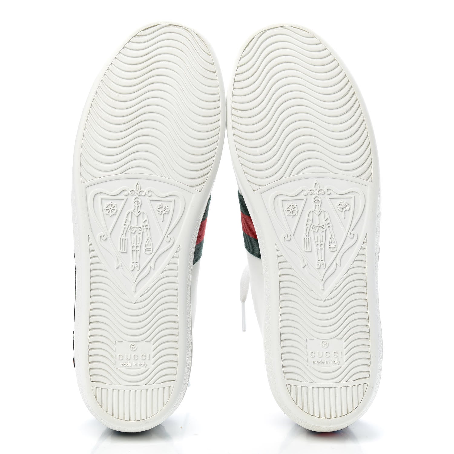 Gucci Calfskin Web Floral Embroidered Womens Ace Sneakers 37.5 White 5 of 10
