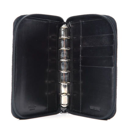 Prada Tessuto Nylon Zip Around Agenda Holder Black 5 of 9