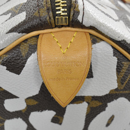Louis Vuitton Monogram Graffiti Speedy 30 Silver 5 of 7