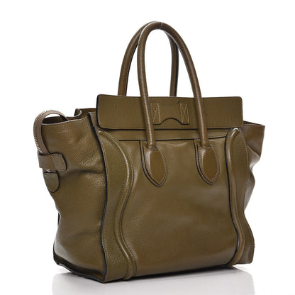 Celine Drummed Calfskin Mini Luggage Jungle 3 of 20