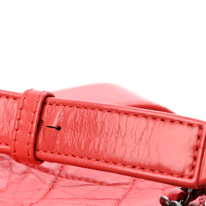 Chanel Aged Calfskin Quilted Small Gabrielle Hobo Red 12 of 14