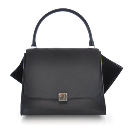 Celine Calfskin and Suede Large Trapeze Black 1 of 8