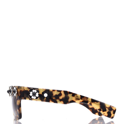 Prada Acetate Flower Poeme Sunglasses SPR25P Tortoise 3 of 9