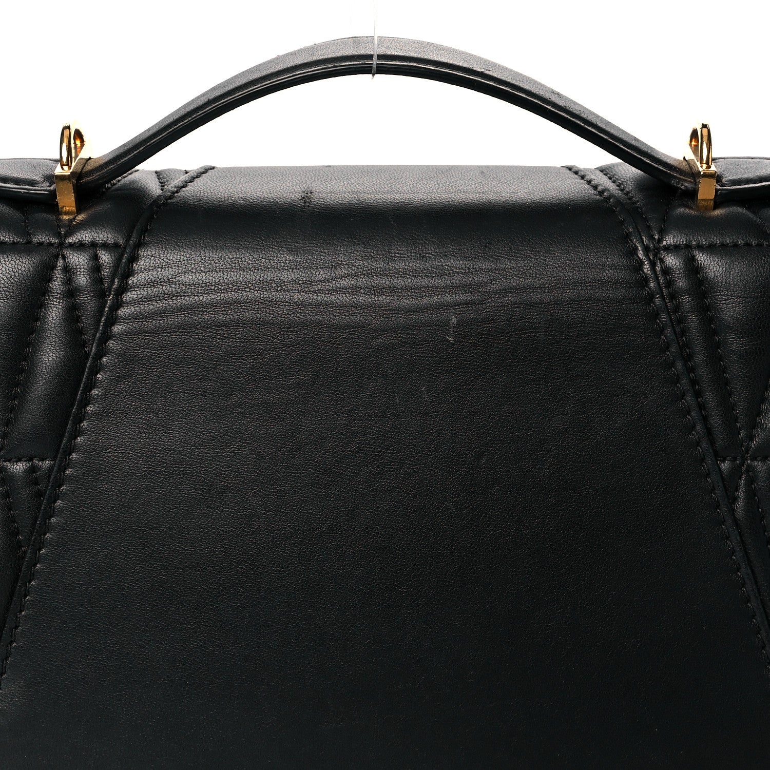 Versace Nappa Quilted Virtus Top Handle Shoulder Bag Black 17 of 21