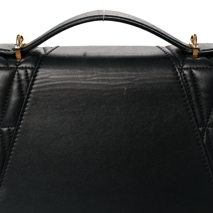 Versace Nappa Quilted Virtus Top Handle Shoulder Bag Black 17 of 21