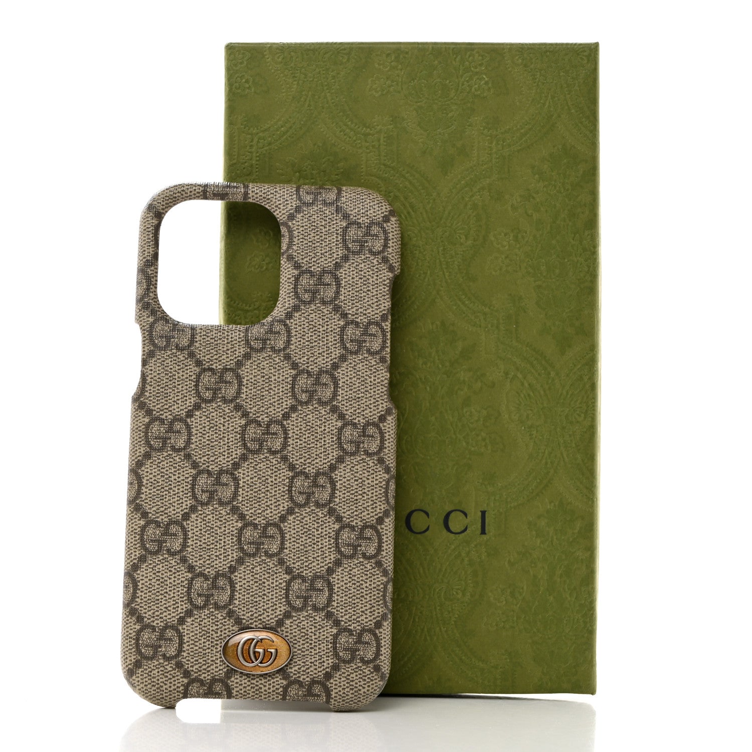Gucci GG Supreme Monogram Ophidia iPhone 14 Pro Max Phone Case Beige Ebony 6 of 6