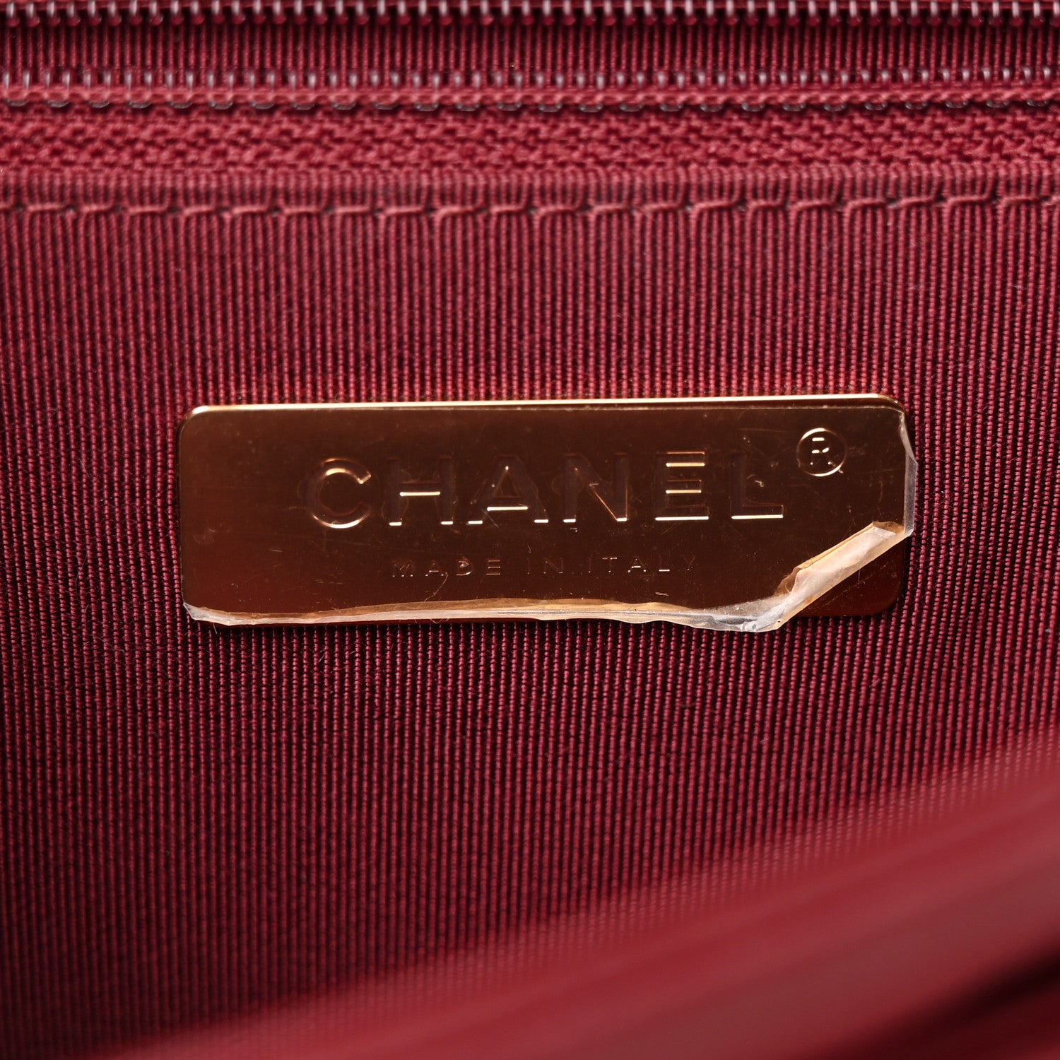 Chanel Lambskin Quilted Chain Infinity Top Handle Flap Burgundy 6 of 13