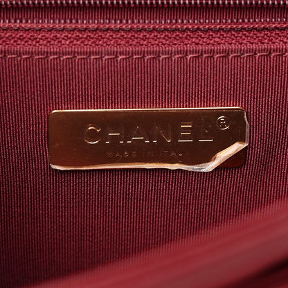 Chanel Lambskin Quilted Chain Infinity Top Handle Flap Burgundy 6 of 13