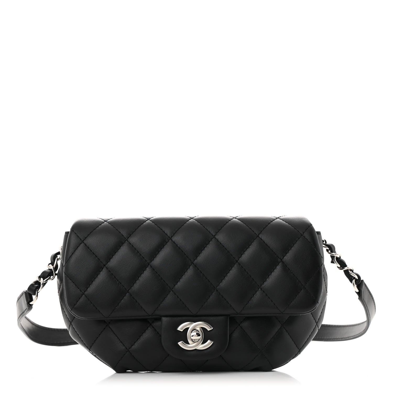 Chanel Calfskin Quilted CC Uniform Flap Belt Bag Black 1 of 10