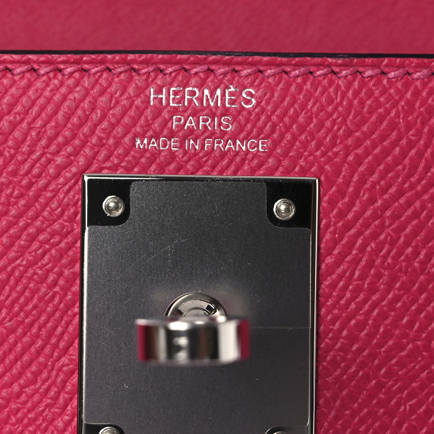 Hermes Epsom Verso Kelly Sellier 28 Framboise Prune 6 of 11