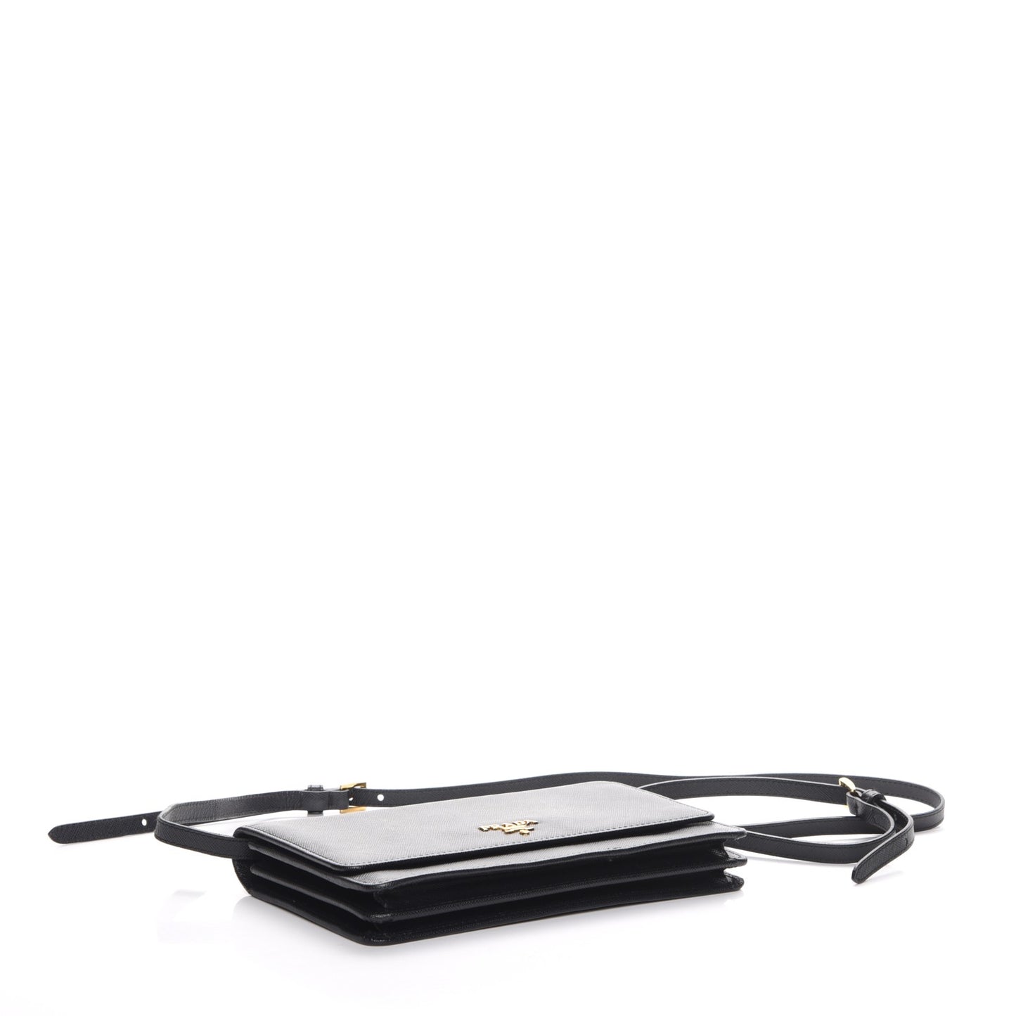 Saffiano Metal Flap Wallet Nero Black