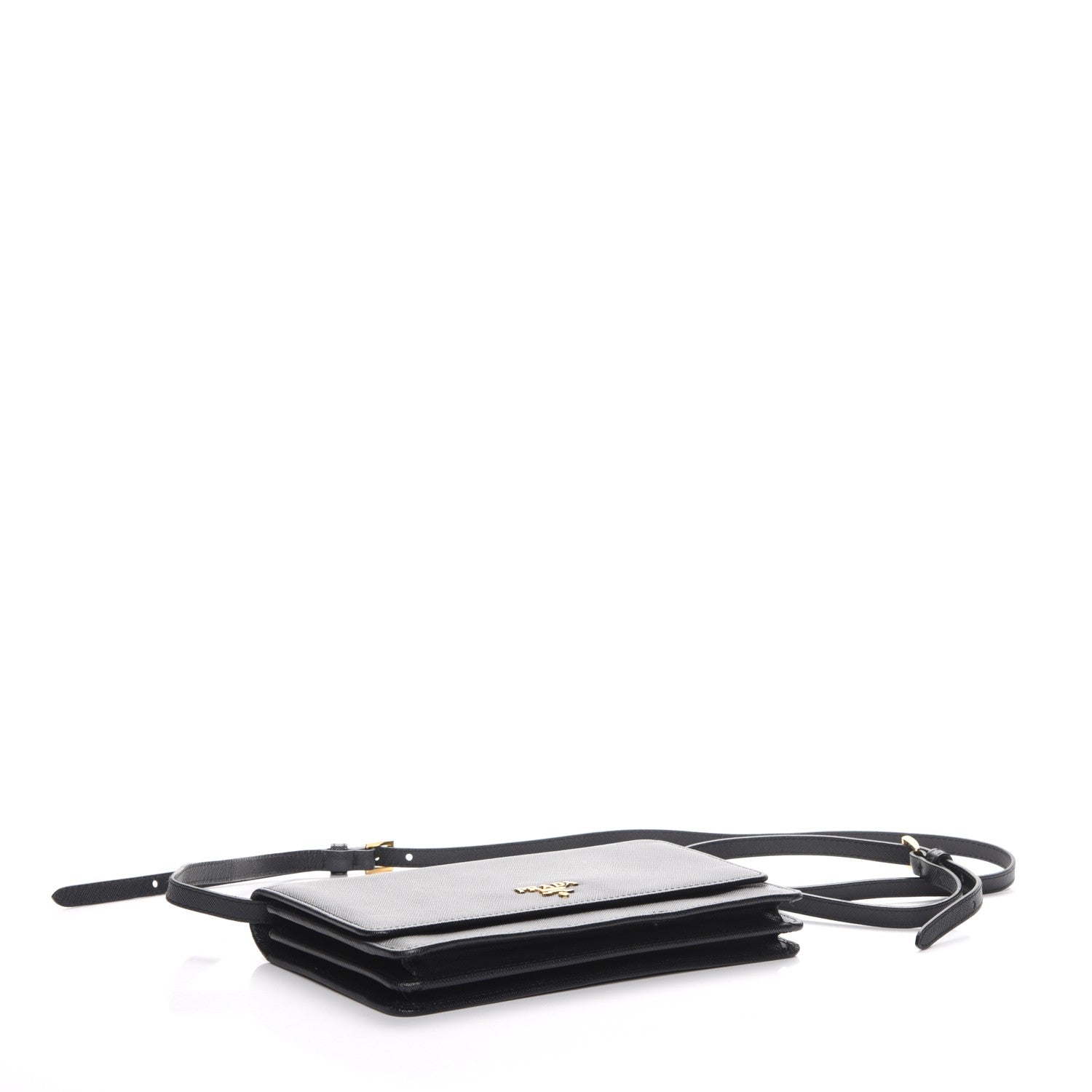 Prada Saffiano Metal Flap Wallet Nero Black 4 of 7