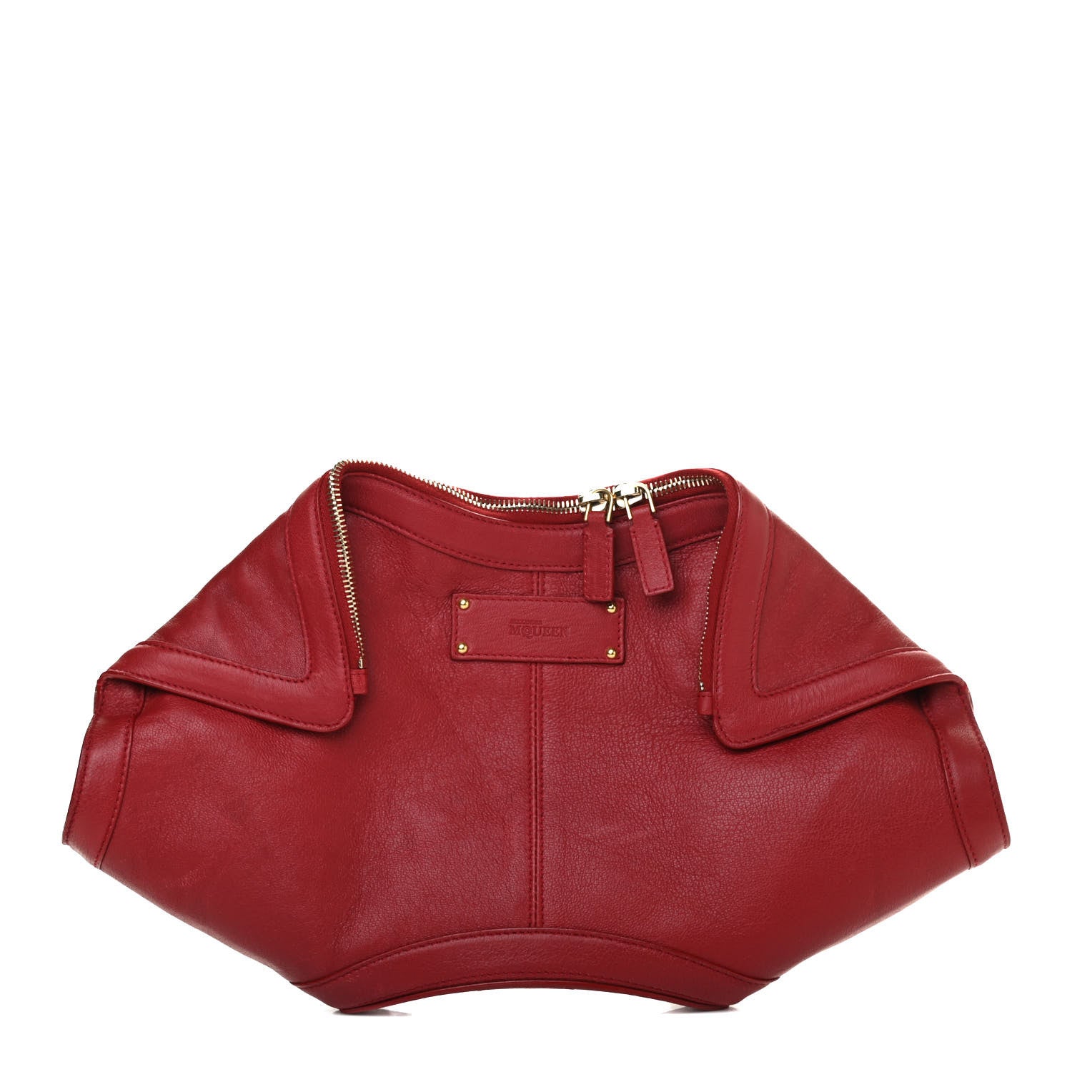 Alexander McQueen Calfskin De Manta Clutch Red 1 of 12