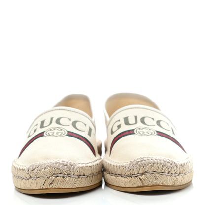 Gucci Canvas Logo Espadrilles 39 Greggio White 2 of 10
