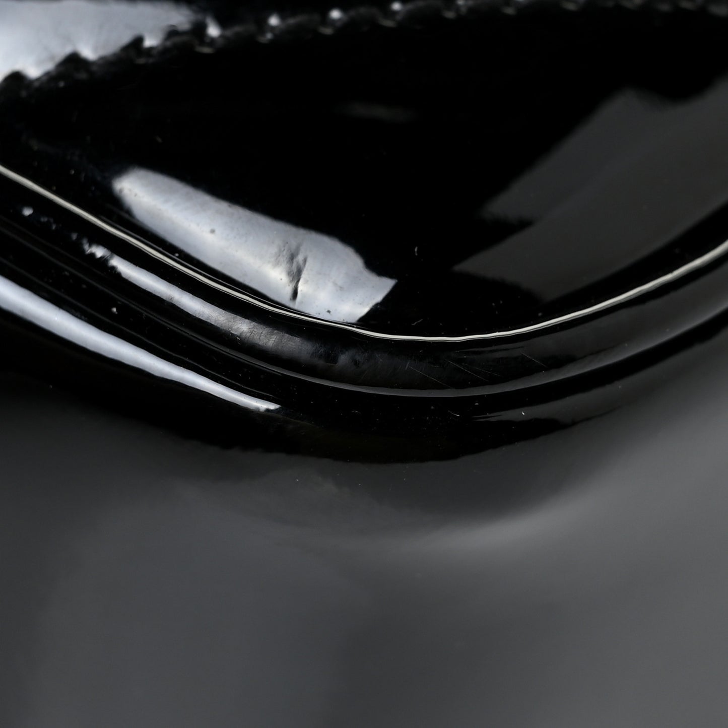 Patent Calfskin Matelasse Monogram Lou Camera Bag Black