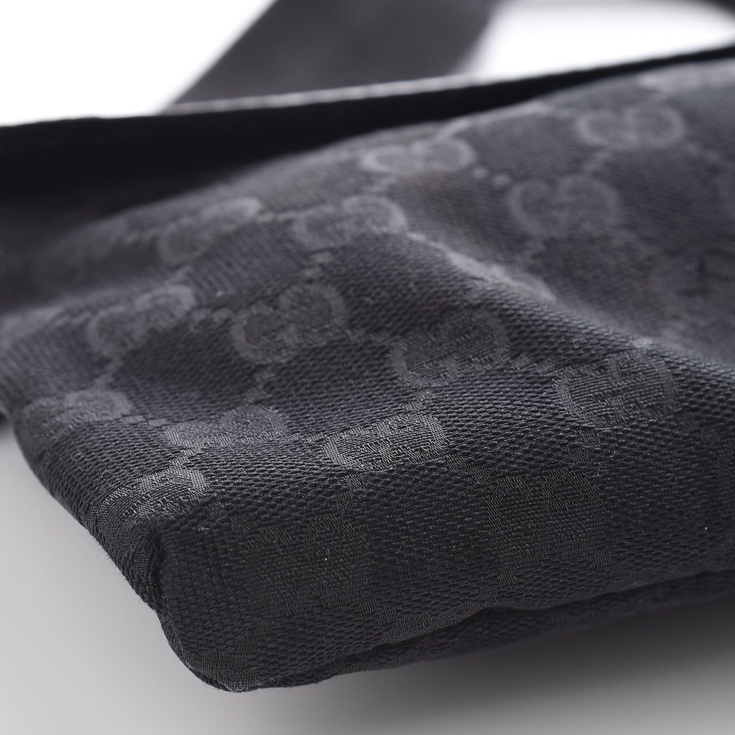 GG Monogram Double Pocket Belt Bag Black