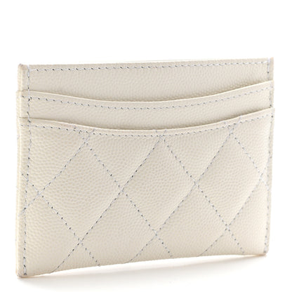Chanel Caviar Quilted Card Holder White 3 of 7