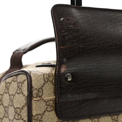 Gucci GG Supreme Monogram Two Wheel Suitcase Brown 11 of 12