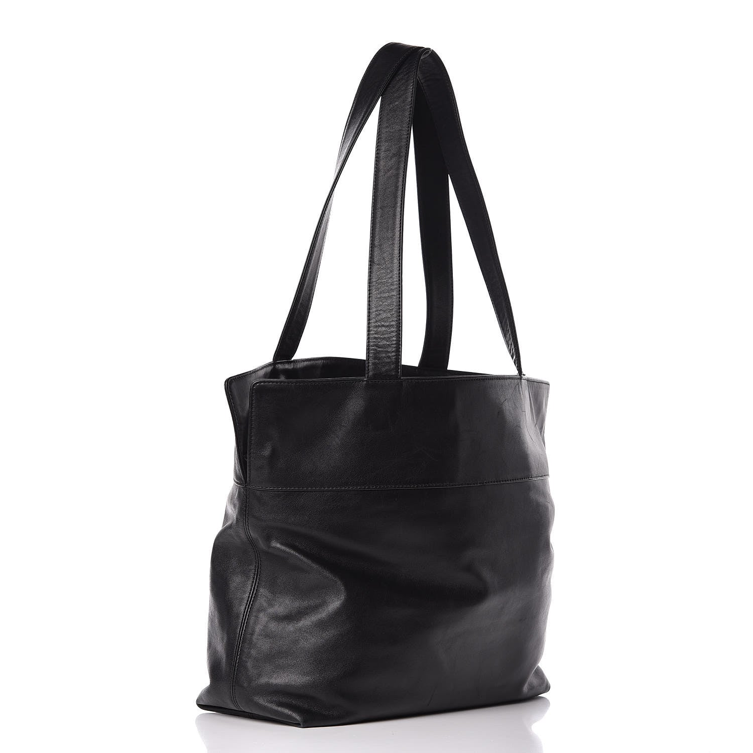 Chanel Lambskin CC Tote Black 3 of 17