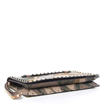 Valentino Garavani Nappa Canvas Camouflage Rockstud Wristlet Clutch Multicolor 4 of 6