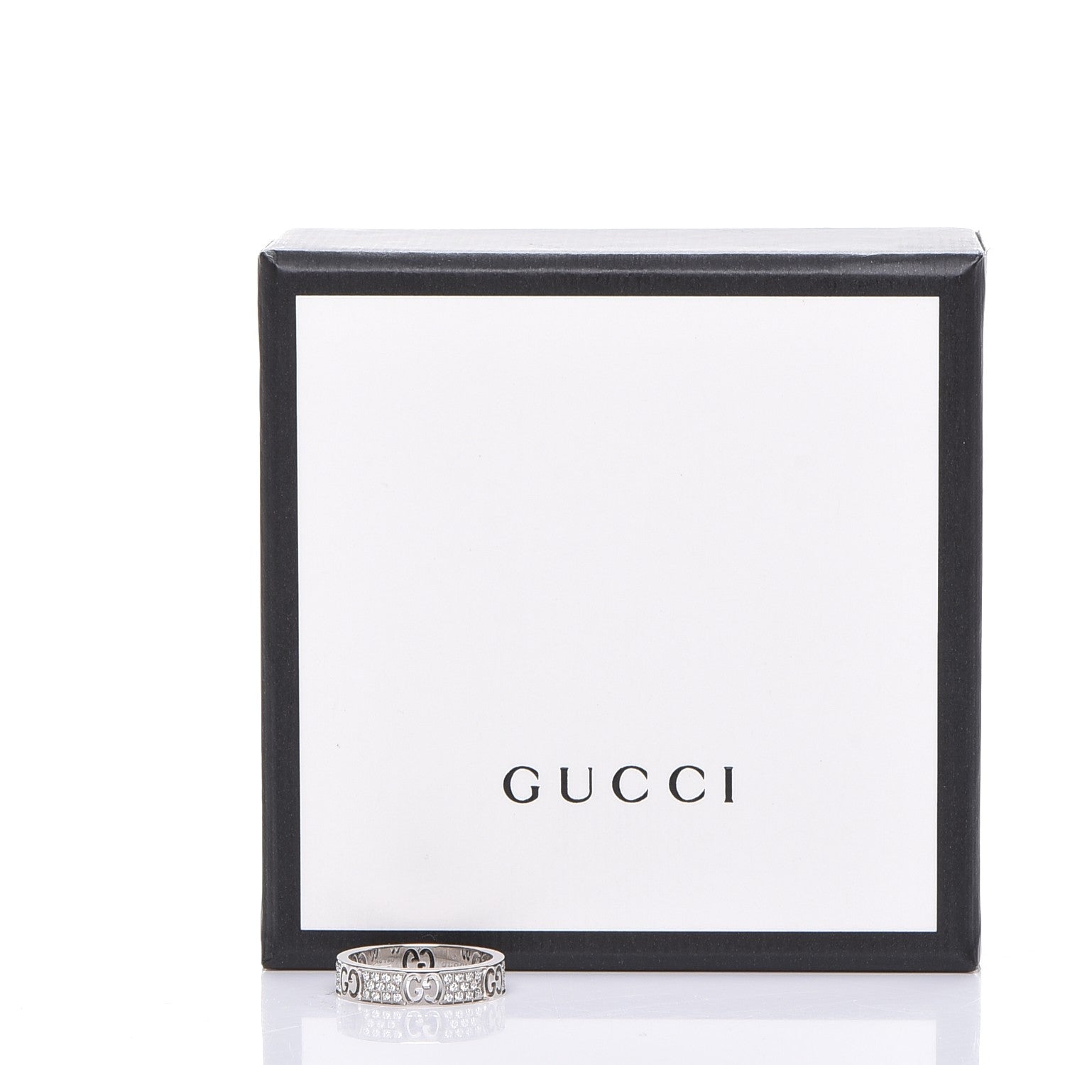 Gucci 18K White Gold Diamond Icon Stardust Ring 52 6 6 of 6